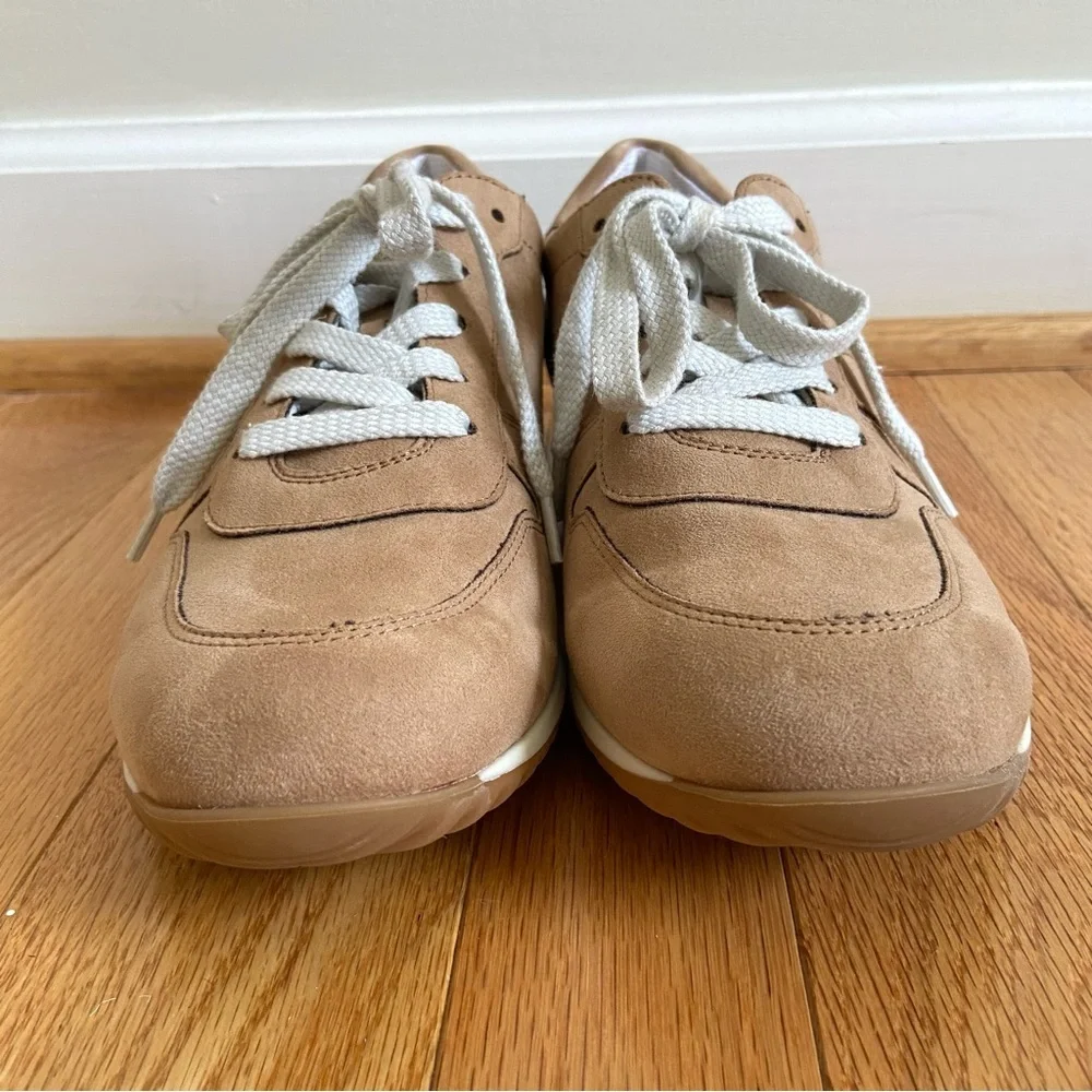 PAUL GREEN TANNER SNEAKER US 8.5 REAL SUEDE RHINESTONE DESIGNER ATHLEISURE